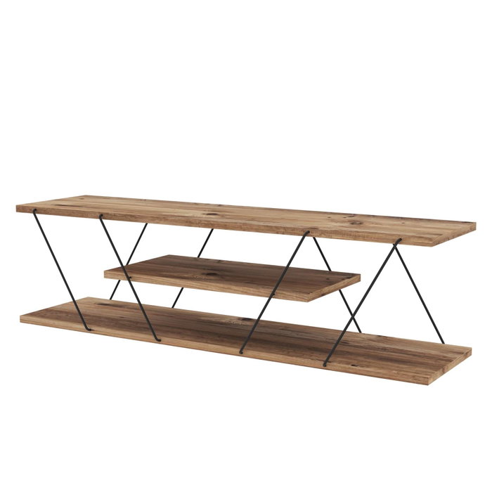 Hanah Home Soporte de TV Canaz v2 Negro y Nogal